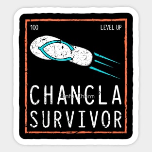 Chancla Survivor Funny Spanish Mexican Culture Sticker